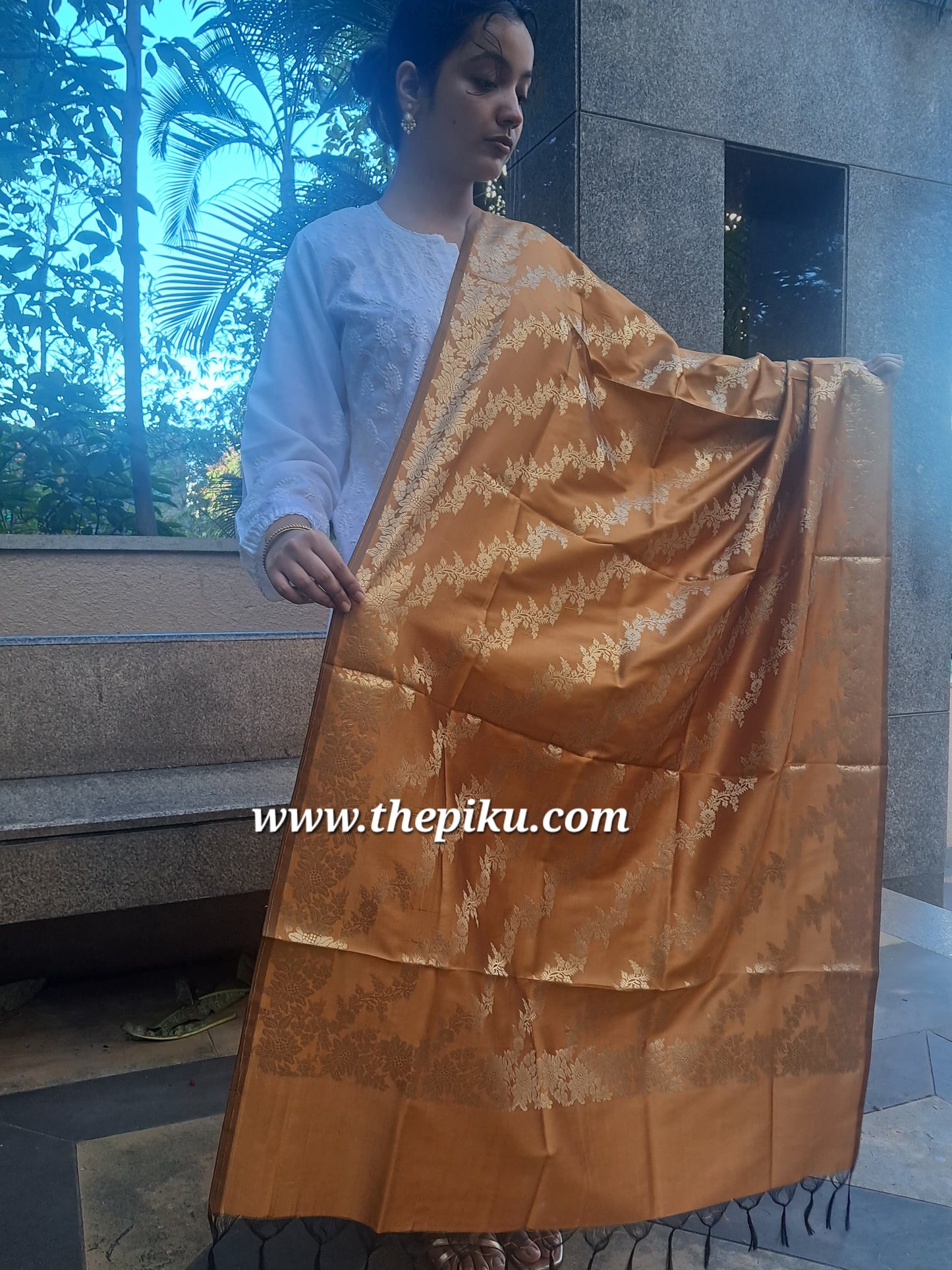 Golden Color Banarasi Dupatta