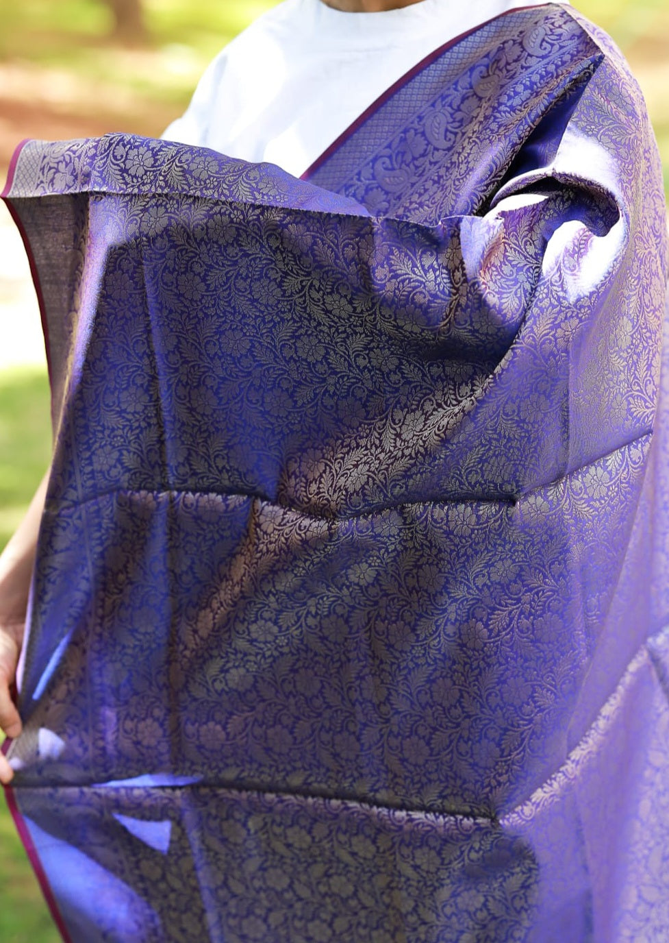Blue Self Jaal Dupatta