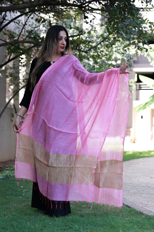 Malai Liptus Mukesh Work Dupatta