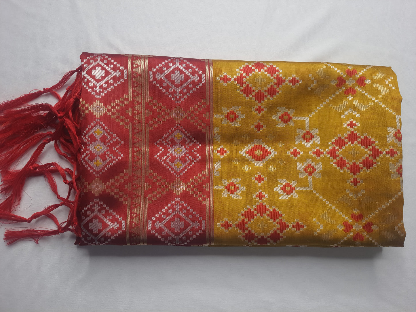Mustard Banarasi Patola Silk Dupatta