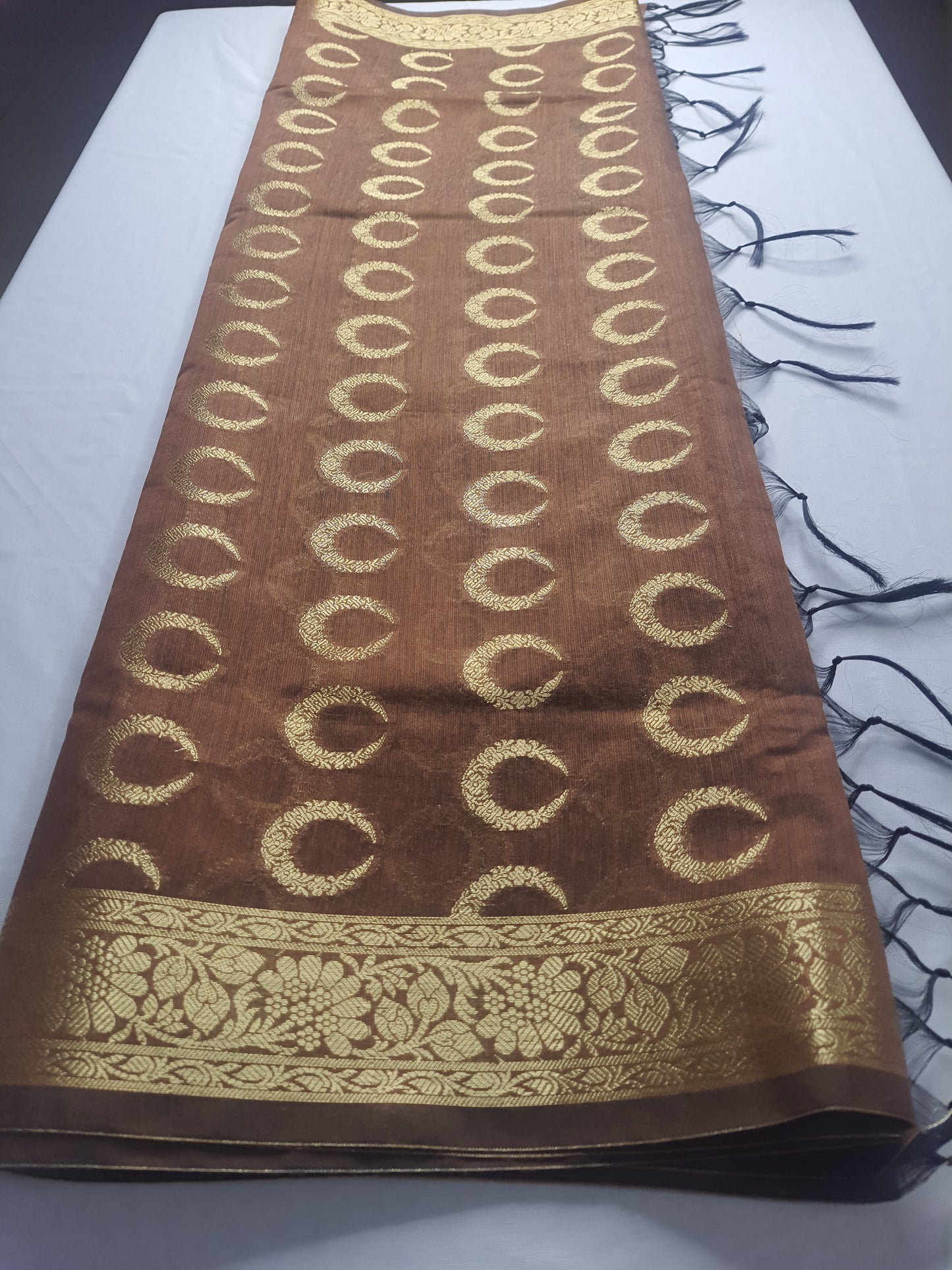 Brown Mixed Katan Banarasi Dupatta