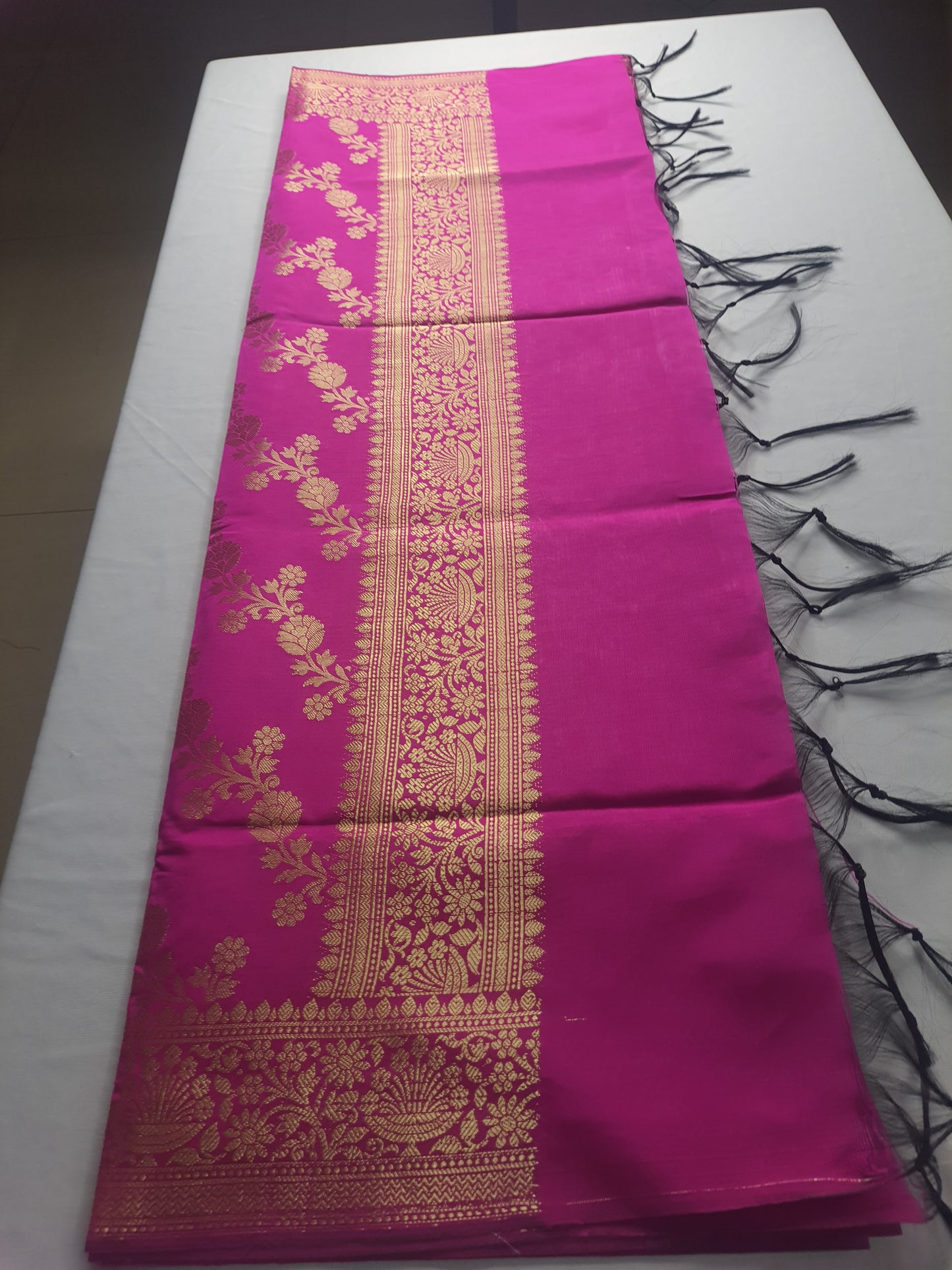 Pink Mixed Silk Banarasi Dupatta